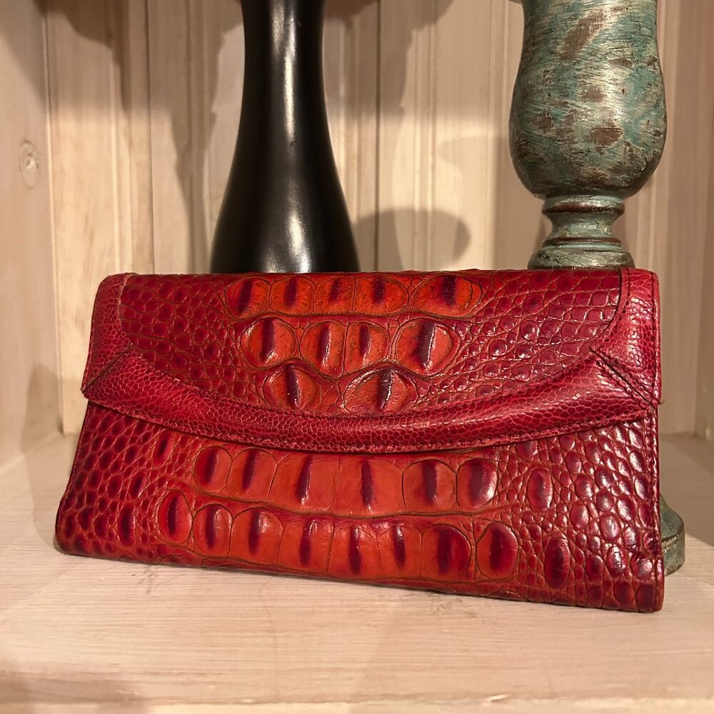 Vintage Brahmin Melbourne Checkbook Wallet